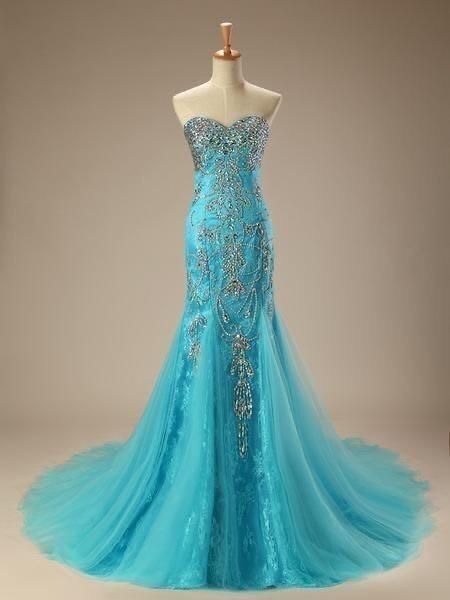 Elegantes Meerjungfrauen-Abendkleid aus blauem Tüll mit silbernen Perlen, langes formelles Ballkleid für Damen, 22. Geburtstagskleid AB1360
