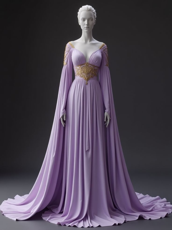 Stunning A Line V Neck Chiffon Lilac Long Sleeves Prom Dresses Inspo Party Dress Glitter Beads Prom Gown AB124