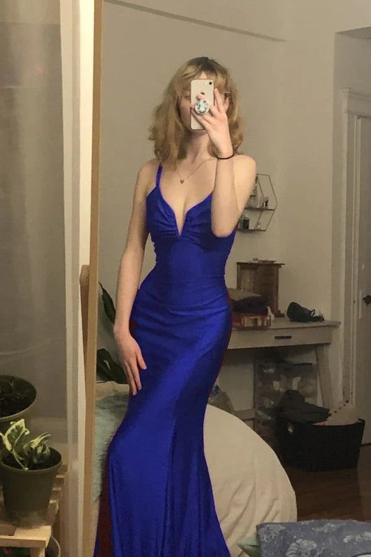 Robe de soirée longue sirène bordeaux, inspiration pour bal de promo N269