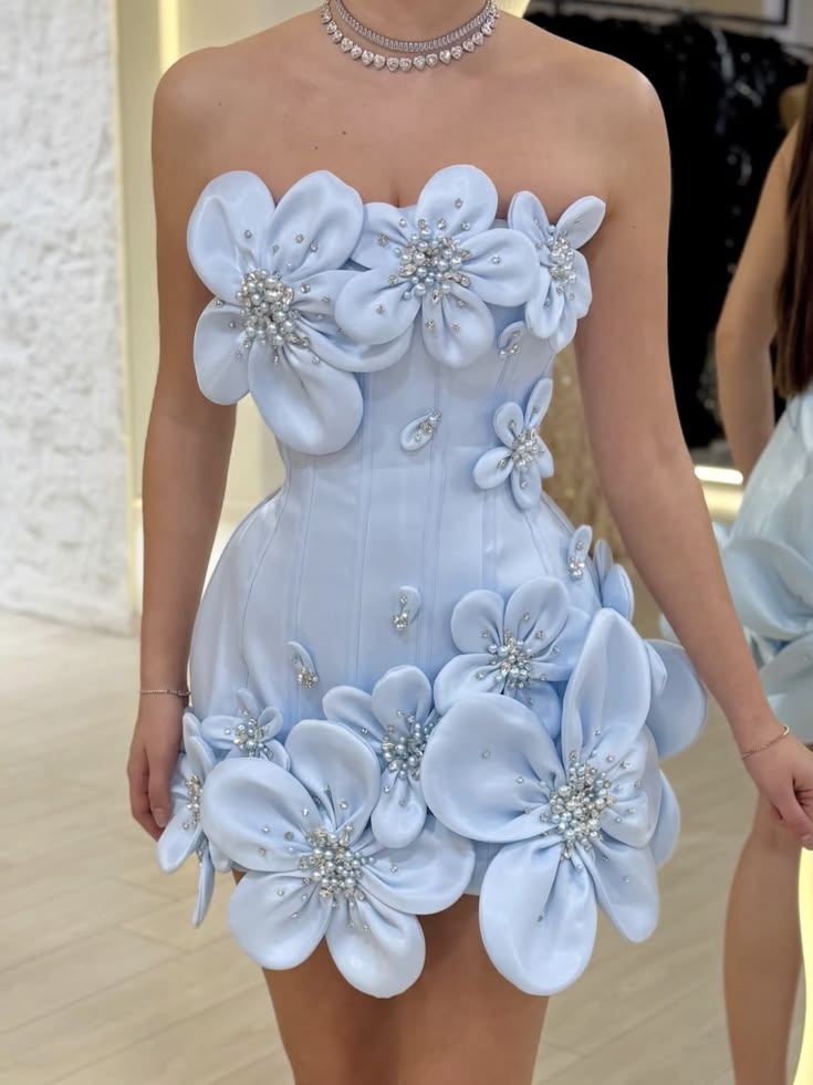 Wunderschöne kurze Heimkehrkleider Etui Trägerlos Hellblau Semi Formal Abschlussball Hoco Outfit RB4664