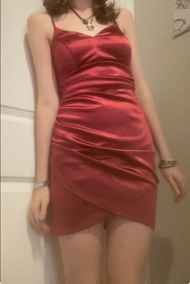 Sexy Sheath Spaghetti Strap Red Short Length Freshman Graduation Dresses Inspo Senior Lace Homecoming Outfits RB4762