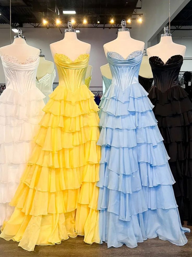 Robe de bal élégante en mousseline de soie bleu marine, décolleté en cœur, tenue de soirée pour 20e anniversaire, robe de remise de diplôme RB871
