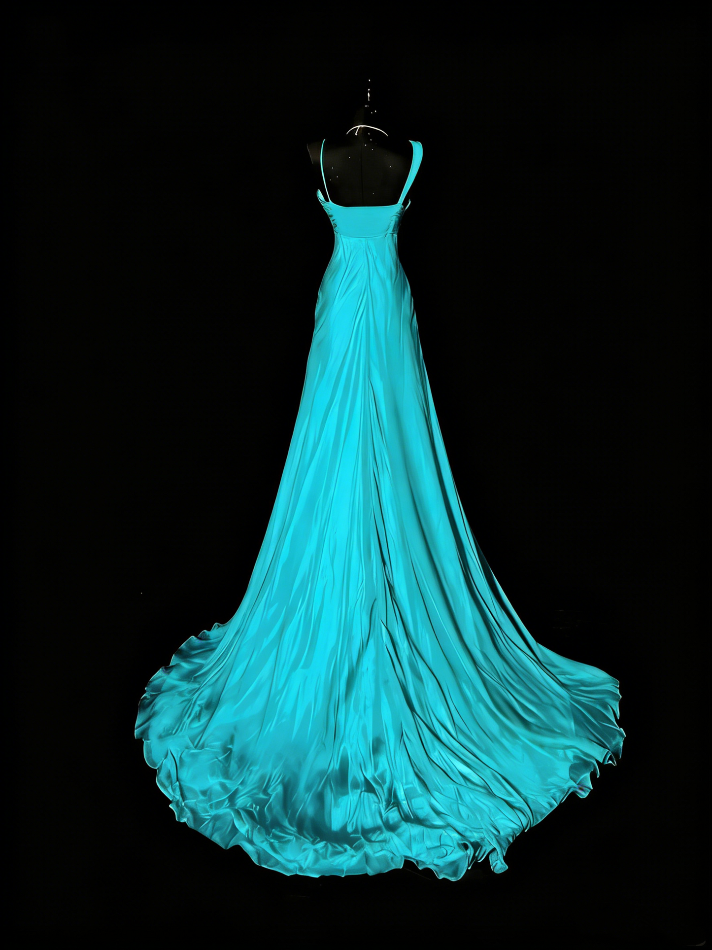 Einzigartiges, a-Linien-Kleid aus blauem Chiffon mit plissiertem Oberteil im Stil der 1950er Jahre – langes Ballkleid, Partykleid, Outfit zum 18. Geburtstag N968
