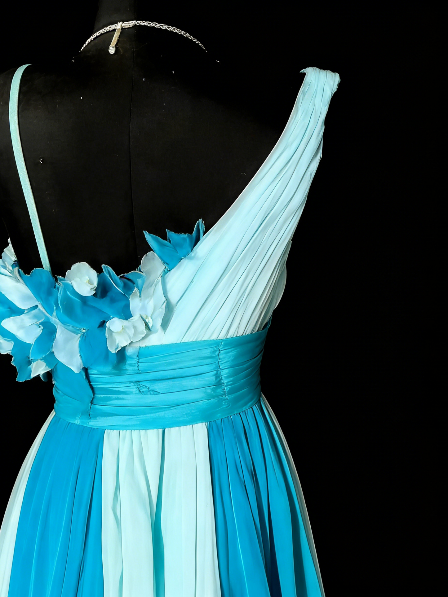 Prinzessinnen-A-Linien-Kleid aus Chiffon mit One-Shoulder-Schnitt, mehrfarbig, Rüschen, langes Ballkleid, Abendkleid, formelles Kleid N981