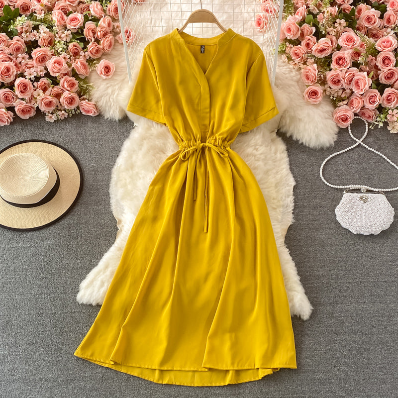 Simple Chiffon A Line Dress Fashion Dress RF0372