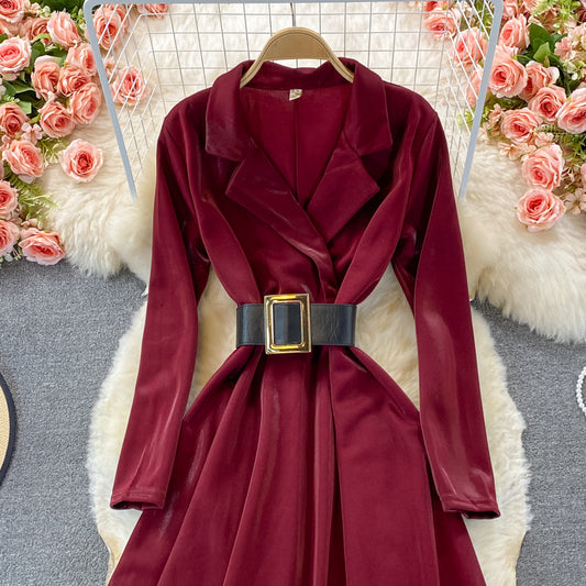 Elegant V Neck Long Sleeve Coat RF0369