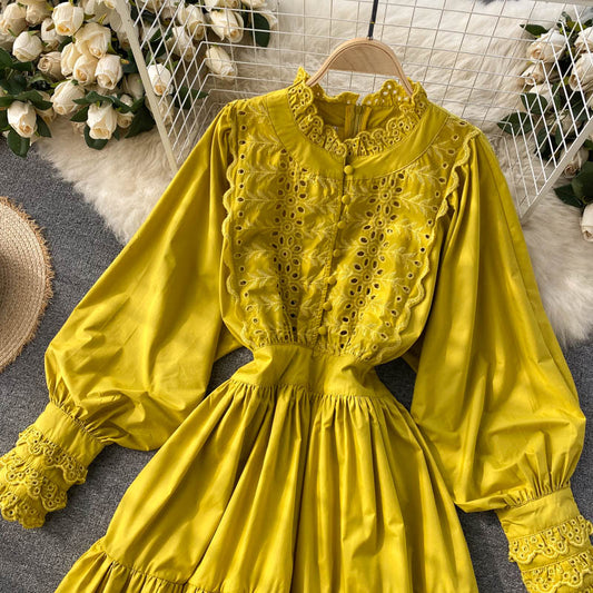Cute Lace Long Sleeve Dress Fashion Dress RF0364