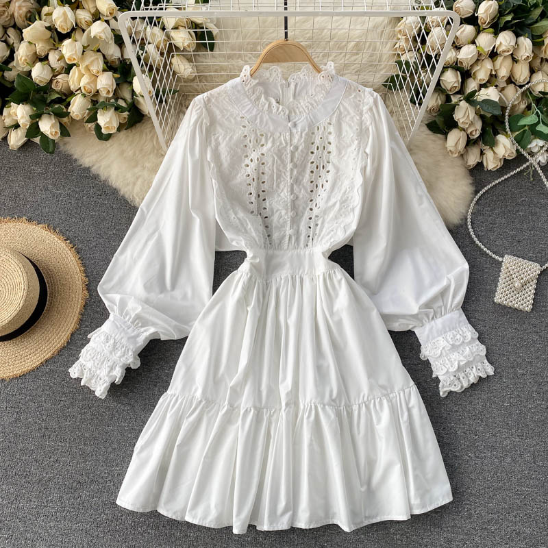 Cute Lace Long Sleeve Dress Fashion Dress RF0364