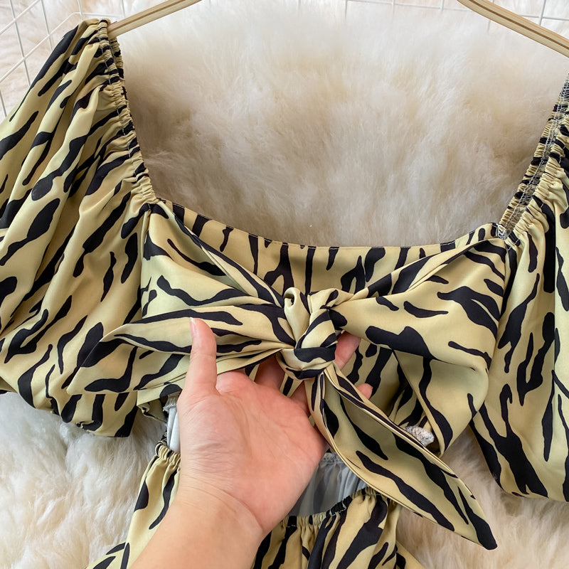 Cute Leopard Print Dress A Line Fashion Dress RF0261