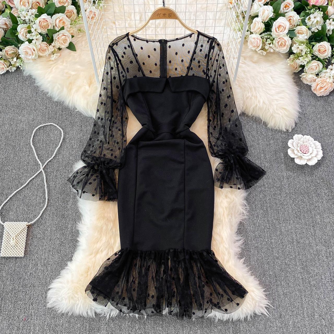 Sexy Long Sleeve Short Dress Fashion Dress RF0229