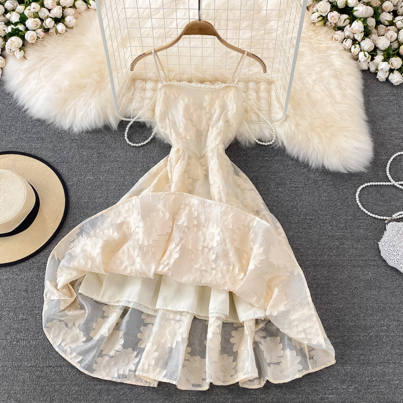 Robe courte Sweet Aline couleur champagne, RF0160