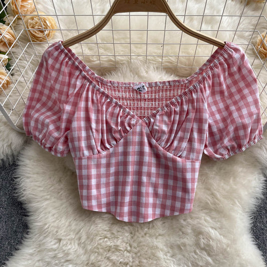 Cute Plaid Two Piece Dress A Line Fashion Dress RF0112
