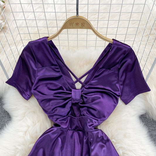 Sexy Bow Short A Line Dress Fashion Dress RF0098