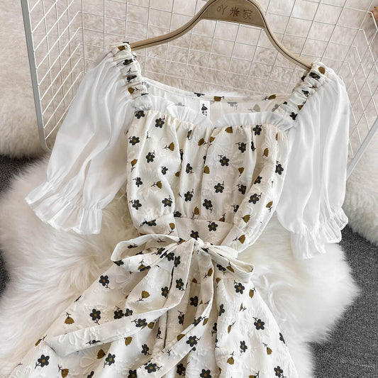 Sweet A Line Floral Dress Fashion Dress RF0090