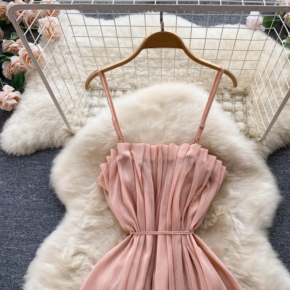 Robe courte rose coupe trapèze, robe tendance RF0068