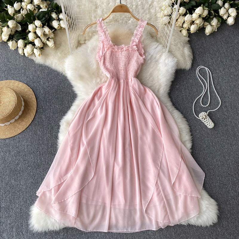 Pink A-line Fashion Dress RF0012