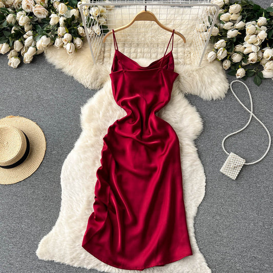 Simple Satin Dresses, Fashion Dress RF0010
