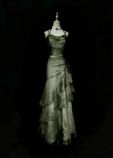 Robe de bal longue en tulle vert, sexy, à bretelles sirène, tenue de soirée pour 21e anniversaire, robe de remise de diplôme, RB966