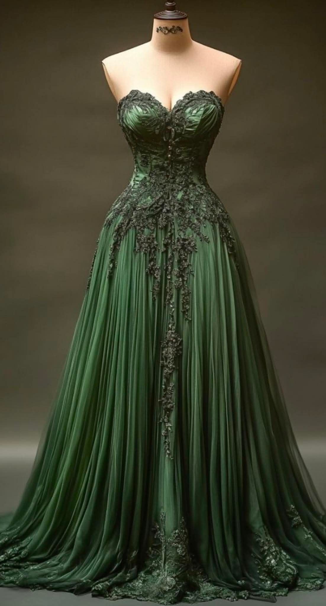 Classy Ball Gown Sweetheart Green Tulle Prom Dress Aesthetic For Teens Formal Dresses Party Outfits Prom Gown AB1117