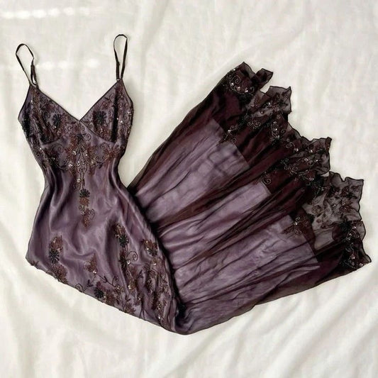 Vintage A-Linien-Abendkleid mit Spaghettiträgern und Perlenbesatz für Damen, langes formelles Ballkleid, 18. Geburtstagskleid AB1260