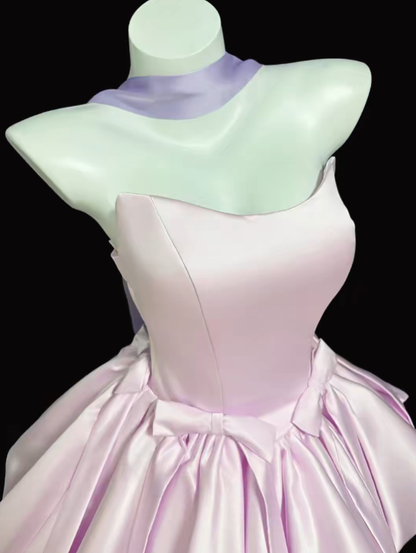Cute Ball Gown Sweetheart Pink Satin Short Homecoming Dresses Senior High School For Teens Ideas Inspo Short Hoco Court Gowns RB7320