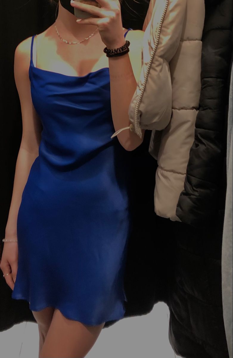 Beautiful A line Spaghetti Straps Royal Blue 12th Grad Short Mini Aesthetic Homecoming Dresses RB4377