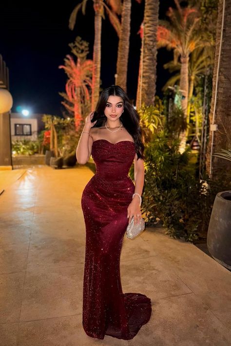 Sparkling Burgundy Sweetheart Strapless Sleeveless Sequins Prom Dress Mermaid Column On Sale AB1544