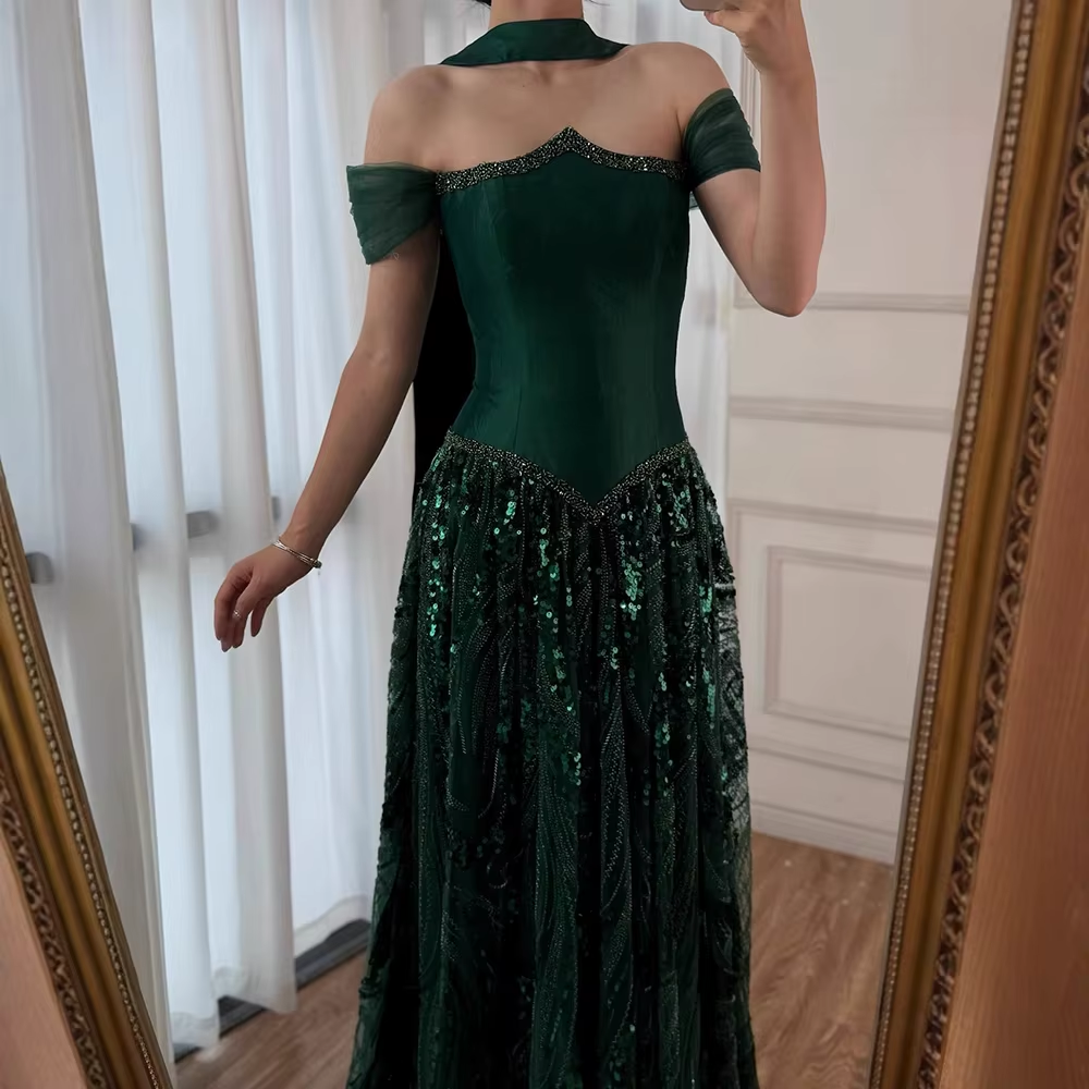 Maßgeschneidertes Abendkleid in Marineblau, Luxuskleid Sharon Happy, AB1049