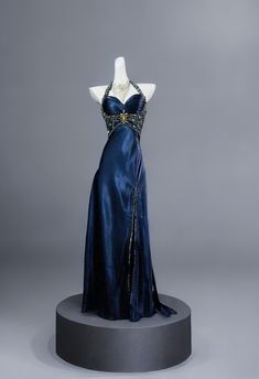 Luxury Mermaid Navy Blue Beaded Slit Evening Dress Formal Prom Dress For Party Gown AB328