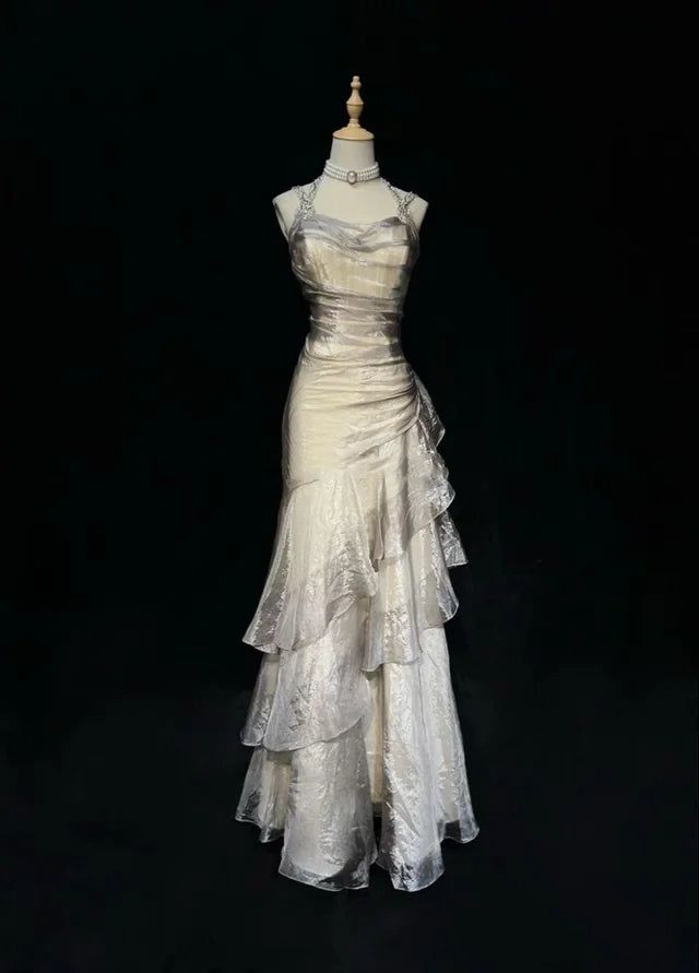 Robe de bal longue en tulle vert, sexy, à bretelles sirène, tenue de soirée pour 21e anniversaire, robe de remise de diplôme, RB966