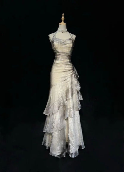 Robe de bal longue en tulle vert, sexy, à bretelles sirène, tenue de soirée pour 21e anniversaire, robe de remise de diplôme, RB966