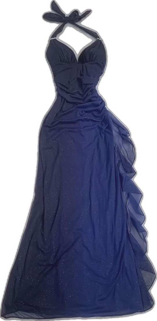 Elegantes, figurbetontes Abendkleid aus königsblauem Chiffon mit Ombré-Effekt in A-Linie, langes, formelles Ballkleid, 16. Geburtstagskleid AB1298
