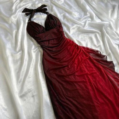 Elegantes, figurbetontes Abendkleid aus königsblauem Chiffon mit Ombré-Effekt in A-Linie, langes, formelles Ballkleid, 16. Geburtstagskleid AB1298