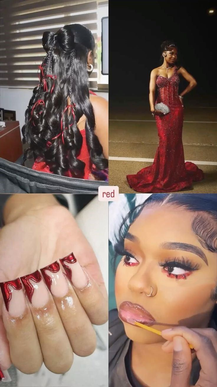 Sexy Meerjungfrauen-Abendkleid mit One-Shoulder-Träger, burgunderrot, Pailletten, perfekt für den 23. Geburtstag, als Ballkleid oder für schwarze Mädchen zum 20. Geburtstag (AB2000)