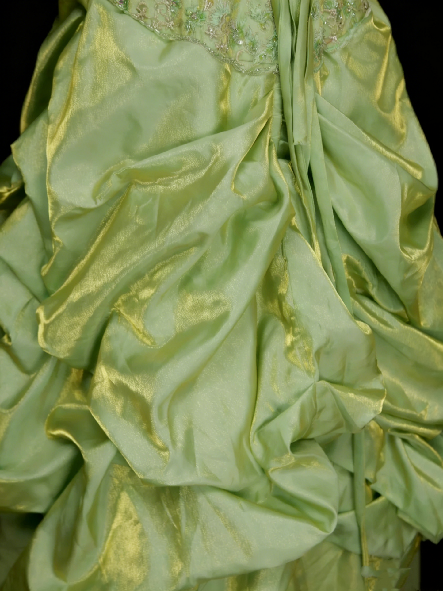 Vintage Night Aesthetic Ball Gown Strapless Sage Green 90s 80s College Formal Outfit Long Prom Graduation Dresses For Teens N1159