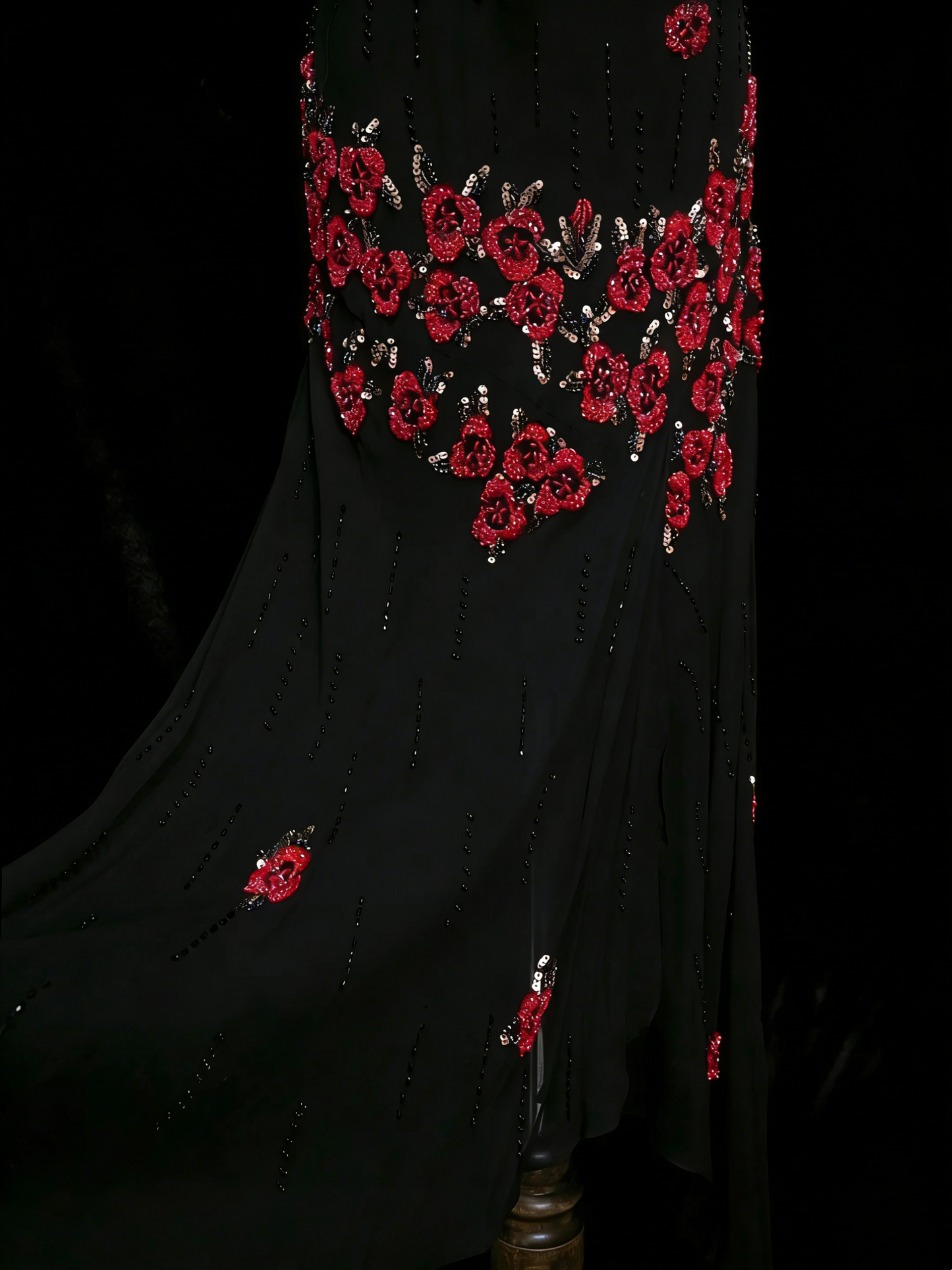 Vintage Mermaid V Neck Black With Beads Bodice College Formal Outfit Long Prom Graduation Dresses For Teens N1308