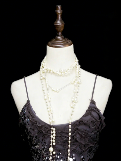 Robe de soirée sirène vintage à fines bretelles, style années 80, 70, 90, sequins gris argenté, longue, idéale pour les bals de fin d'année ou les remises de diplômes (N1145)