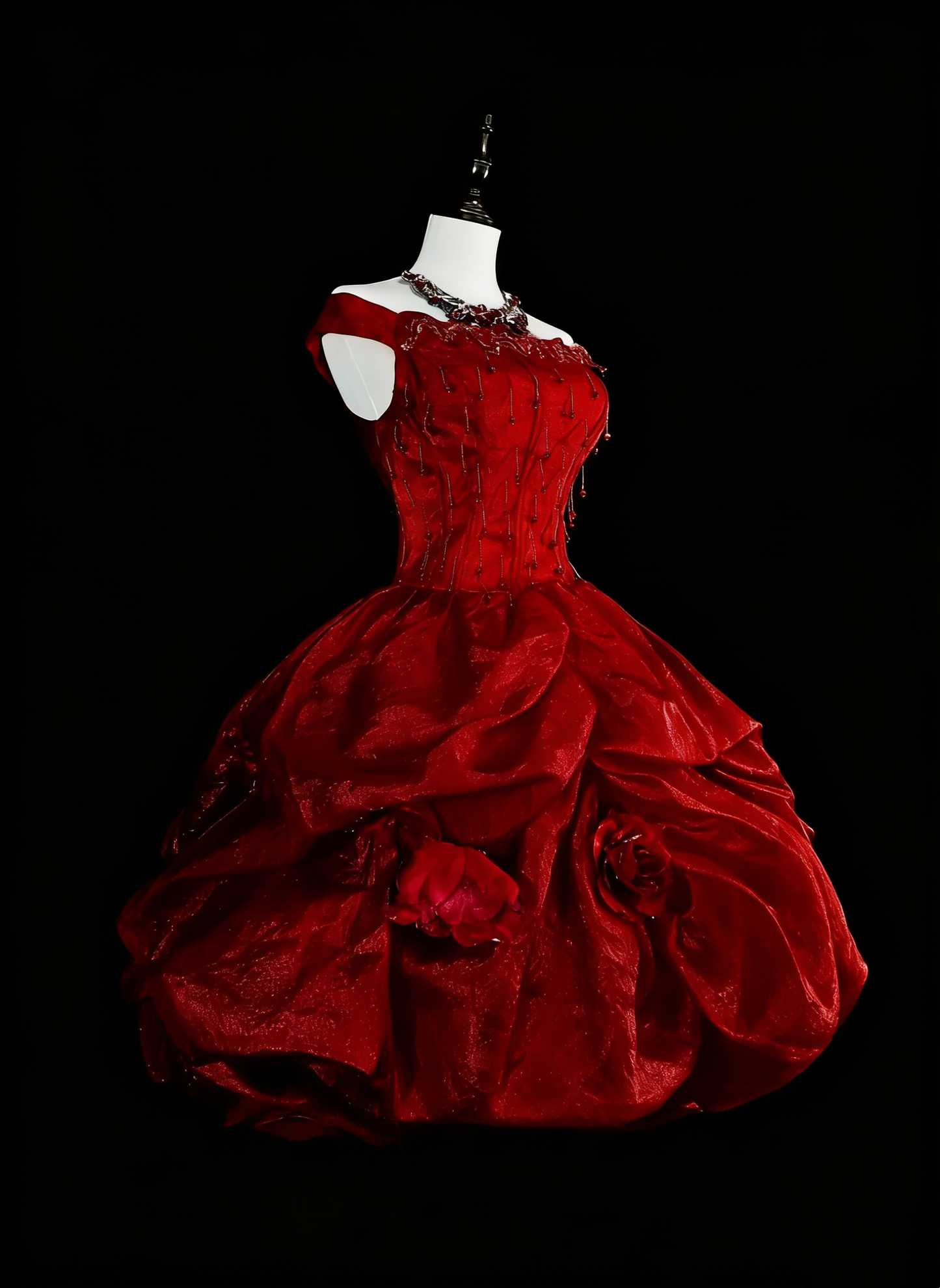 Einzigartiges Ballkleid schulterfrei Rot Inspo Vintage Mode 2000er Hoco Kleider Kurz Inspo Homecoming Kleider N2014