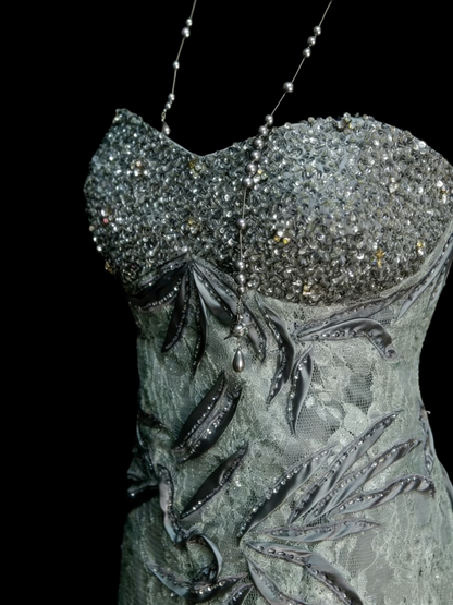 Robe de bal rétro fourreau bustier cœur en dentelle, robe courte pour 18 ans, robe de soirée N1258