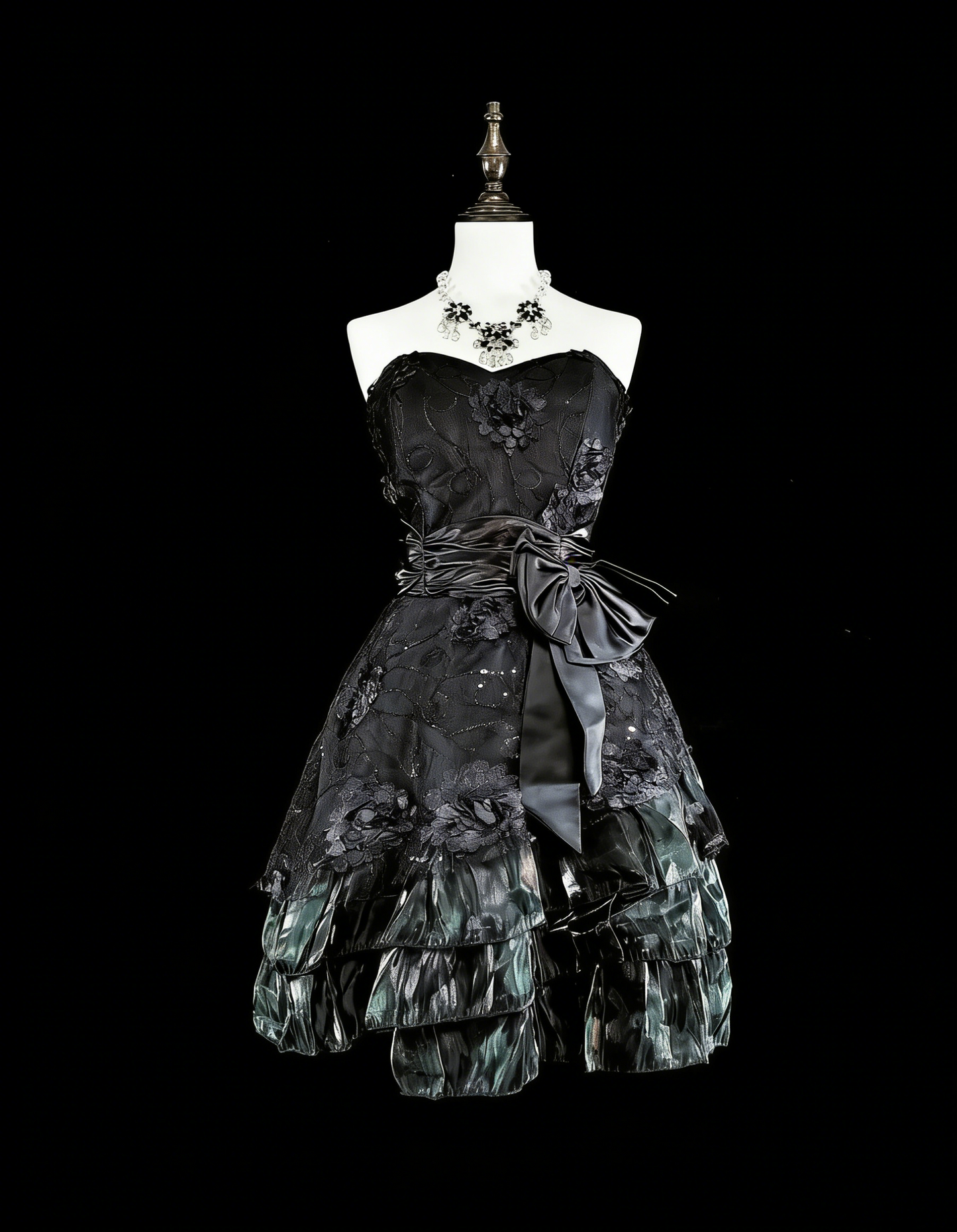 Robe de soirée bustier noire courte mini pour bal de fin d'année, robes de retour à la maison N2155