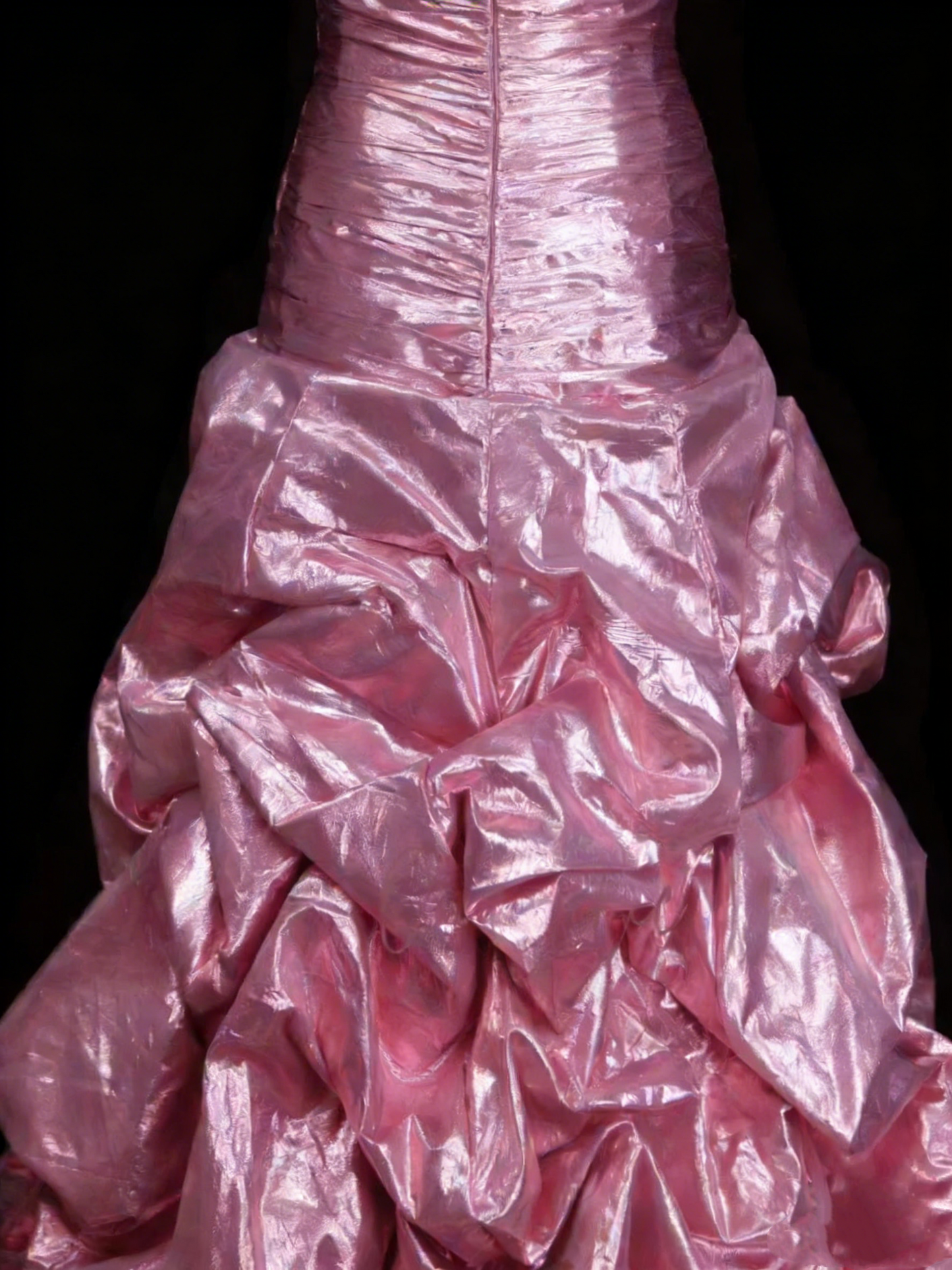 Vintage Meerjungfrauen-Abendkleid mit Herzausschnitt, rosa, ärmellos, 80er-Jahre-Stil, langes formelles Abendkleid N1443