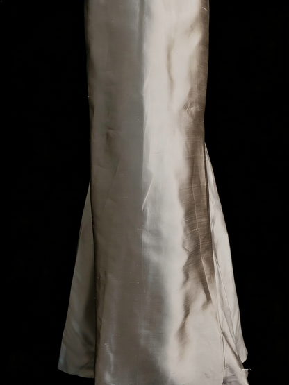 Elegantes, ärmelloses, langes Meerjungfrauen-Abendkleid aus Satin mit Herzausschnitt, formelles Kleid für die Oberstufe, N1252