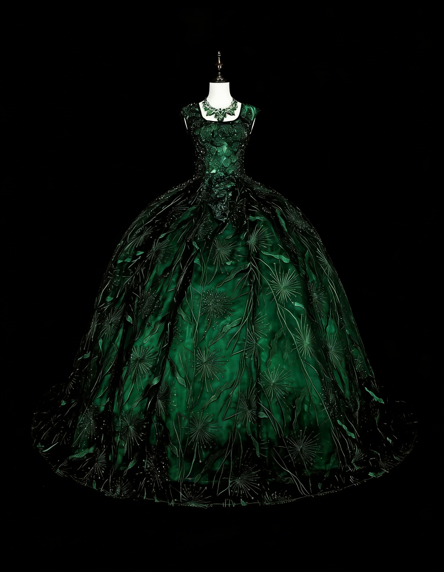 Bescheidenes Ballkleid mit quadratischem Ausschnitt, dunkelgrüne lange Ballkleider für Damen, formelles Abendkleid N2368