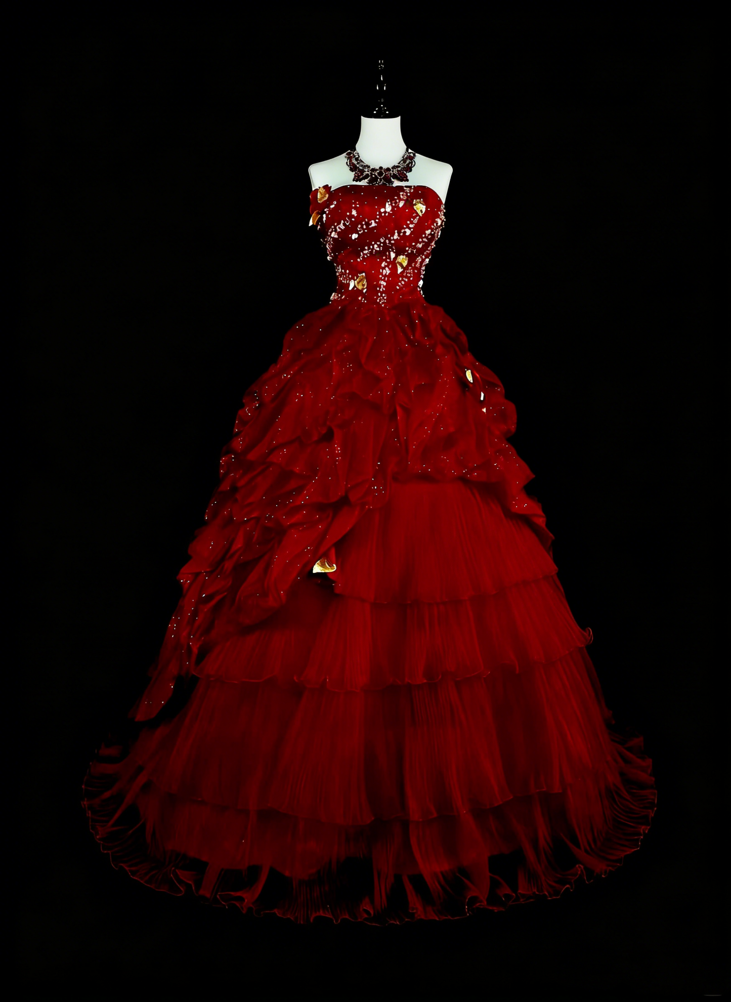 Robes de bal vintage sans bretelles bordeaux avec perles plissées années 1980, longues robes de soirée N2703