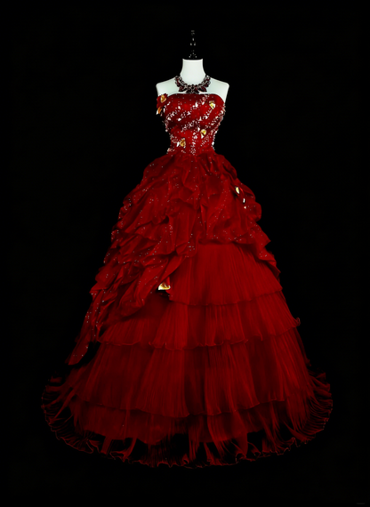 Robes de bal vintage sans bretelles bordeaux avec perles plissées années 1980, longues robes de soirée N2703