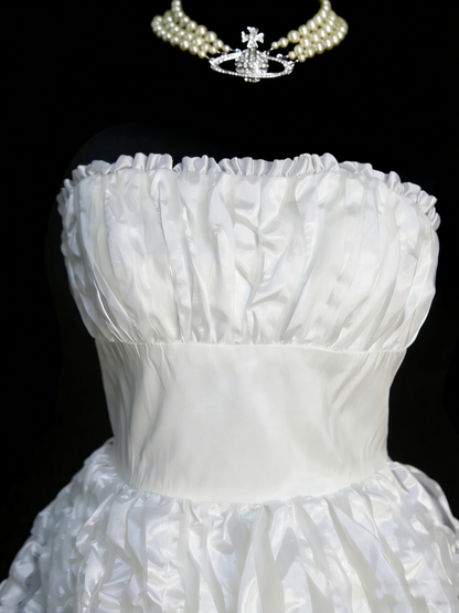 Rosa Satin Kurzes A-Linien-Abschlussball-Partykleid Homecoming-Kleider N2145