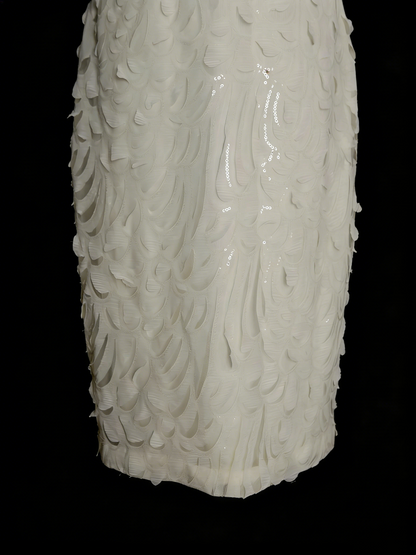 Robe de bal rétro fourreau en dentelle blanche à col en V, courte, idéale pour un 18e anniversaire ou une soirée de retrouvailles (N1309)