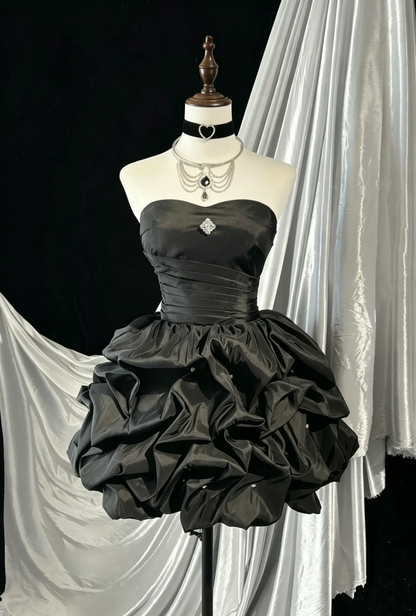 Glam Ball Gown Sweetheart Little Black Dress Party Dress Cocktail Gown Homecoming Dresses N3811