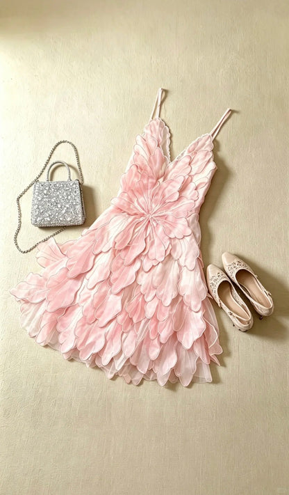 Cute A line Spaghetti Strap Pink Graduation Dresses High School For 8th Grade Senior Inspo Birthday Outfits Homecoming Dress RB3279