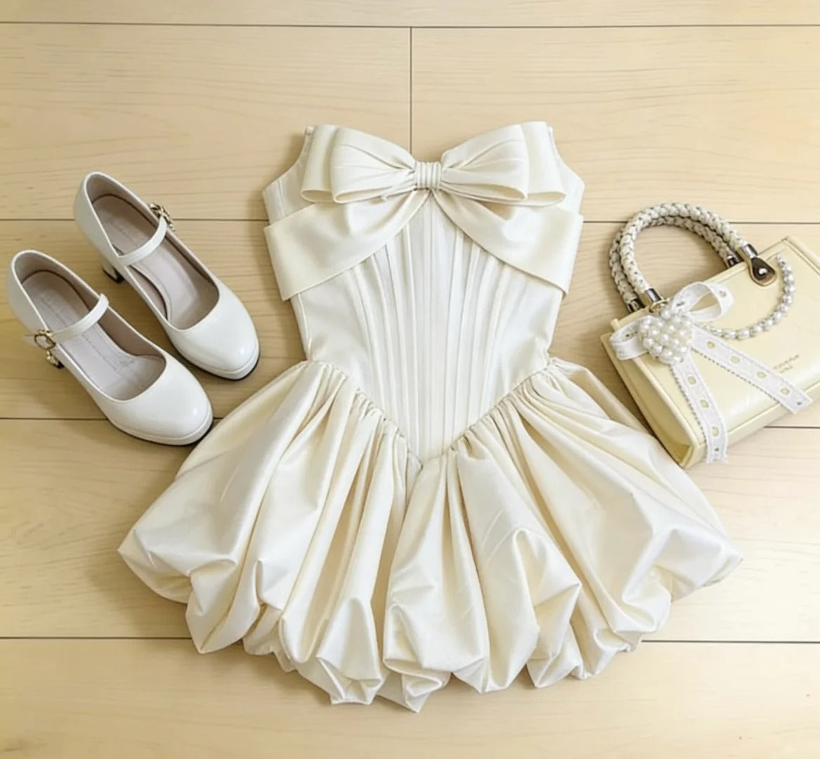 Cute Ball Gown Sweetheart Satin White Mini Short Cocktail Gown Homecoming Dresses Ideas Hoco Outfits RB4886